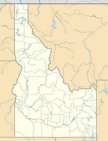 Mapa konturowa Idaho