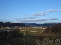 Panorama Dobrej i Ulucza nad Sanem