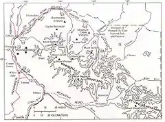 Mapa pasma górskiego