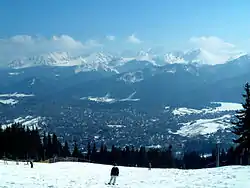 Polana Gubałówka i widok na Zakopane i Tatry w 2006 roku