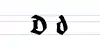 Uppercase and lowercase D in Fraktur