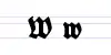 Uppercase and lowercase W in Fraktur