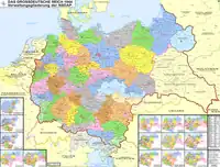 Nazi Germany and its notional administrative divisions in 1944