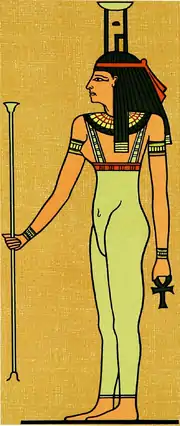 Egyptian-style picture of Nephthys