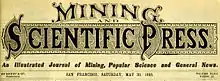 Winieta czasopisma Mining and Scientific Press z 1885 roku.